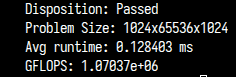 A screenshot of a CUTLASS NVFP4 matrix multiplication benchmark on an RTX 5090