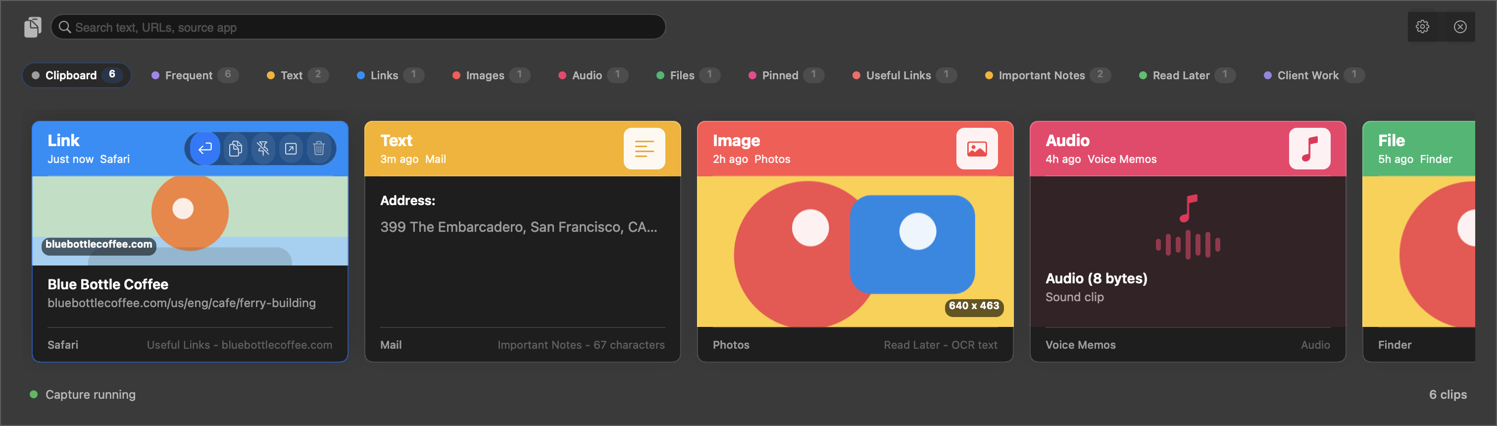 ClipBored clipboard panel snapshot.